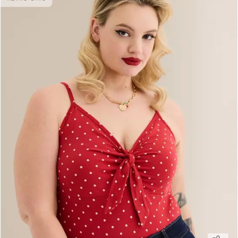 Torrid Retro Chic Foxy Tie-Front Cami 1x